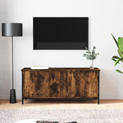 Tv-meubel 102x35x45 cm bewerkt hout gerookt eiken