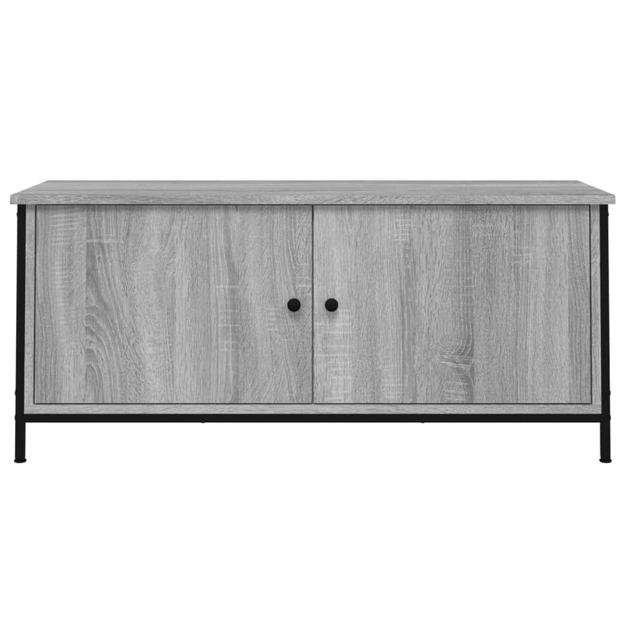 Tv-Meubel Bewerkt Hout Eikenkleurig 102 x 35 x 45 cm Grijs sonoma