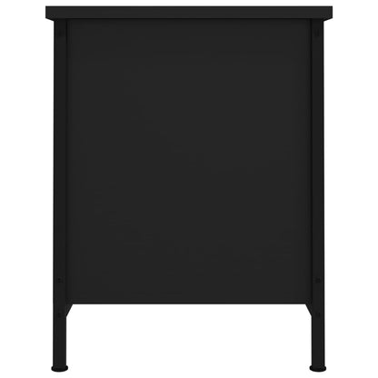 Tv-Meubel Met Deuren Bewerkt Hout 60 x 35 x 45 cm Zwart