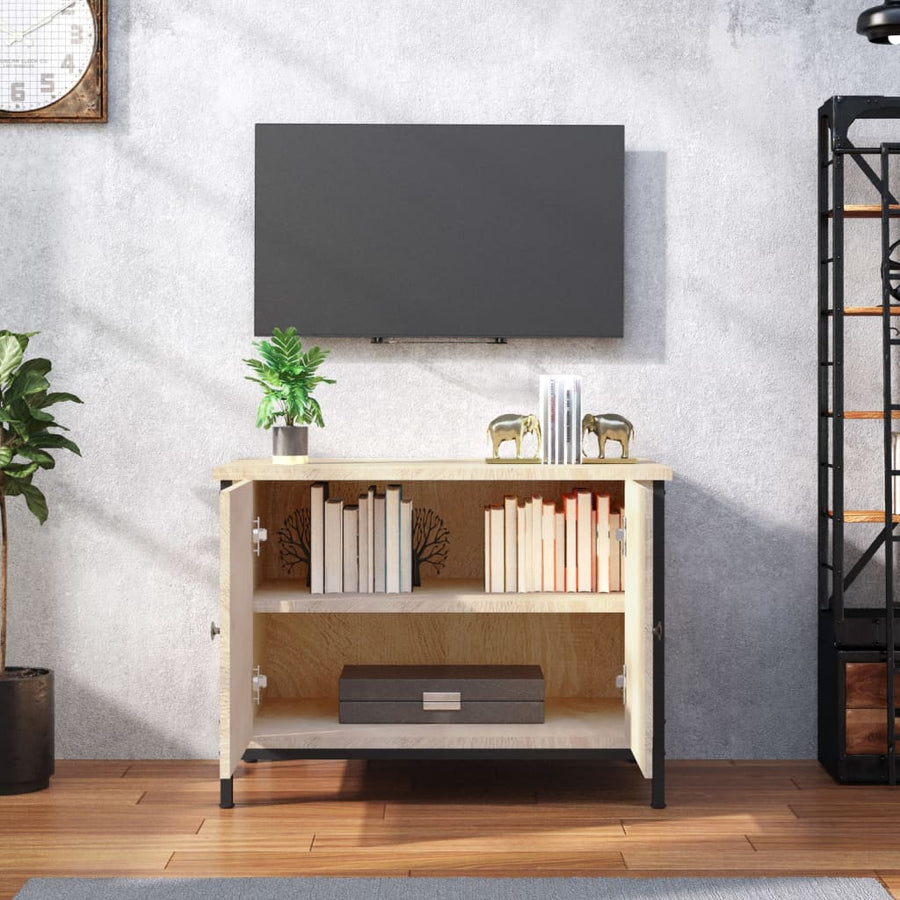 Tv-Meubel Met Deuren 60X35X45 Cm Bewerkt Hout Kleur 60 cm Sonoma eiken