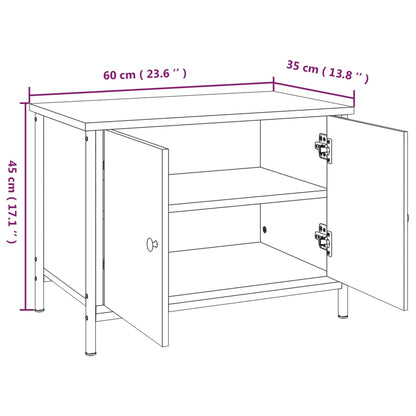 Tv-Meubel Met Deuren 60X35X45 Cm Bewerkt Hout Kleur 60 cm Sonoma eiken