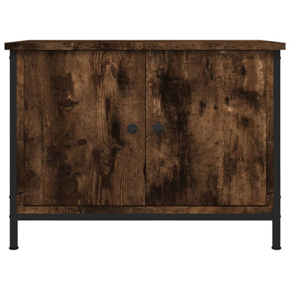 Tv-Meubel Met Deuren Bewerkt Hout 60 x 35 x 45 cm Gerookt eiken