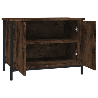 Tv-Meubel Met Deuren Bewerkt Hout 60 x 35 x 45 cm Gerookt eiken