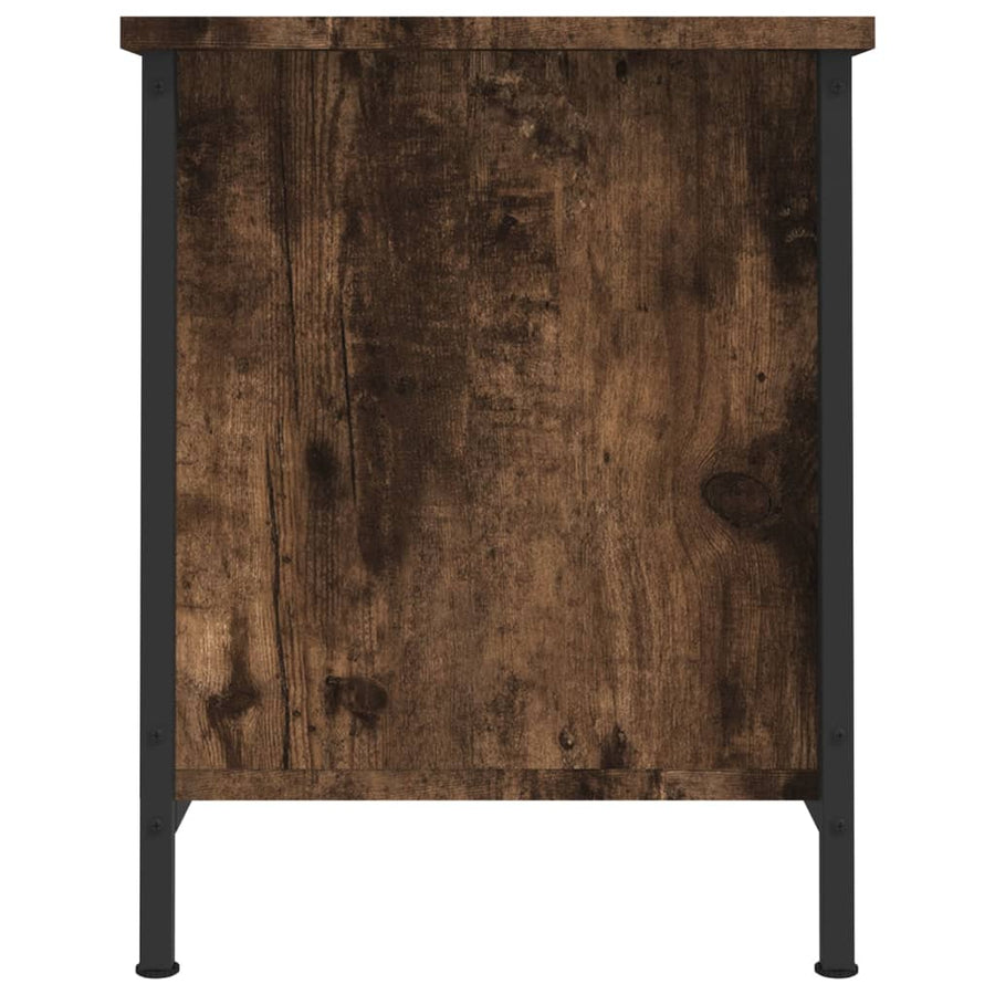 Tv-Meubel Met Deuren Bewerkt Hout 60 x 35 x 45 cm Gerookt eiken