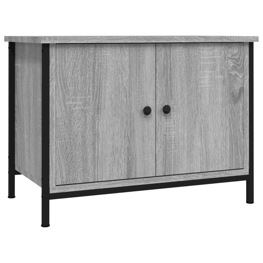 Tv-Meubel Met Deuren Bewerkt Hout 60 x 35 x 45 cm Grijs sonoma