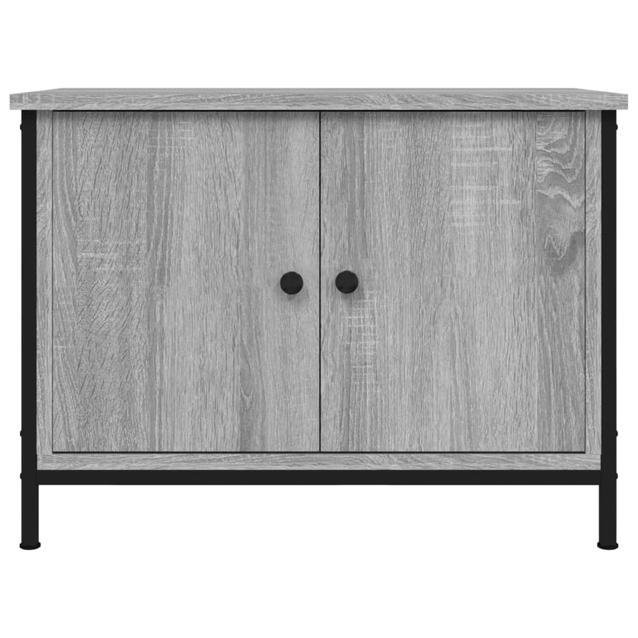 Tv-Meubel Met Deuren Bewerkt Hout 60 x 35 x 45 cm Grijs sonoma