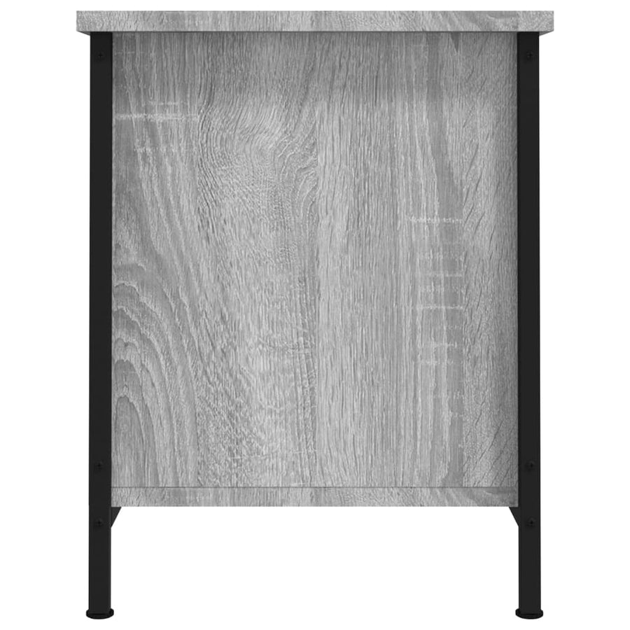 Tv-Meubel Met Deuren Bewerkt Hout 60 x 35 x 45 cm Grijs sonoma