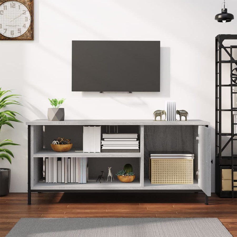 Tv-Meubel 00X40X45 Cm Bewerkt Hout Eikenkleurig Grijs sonoma