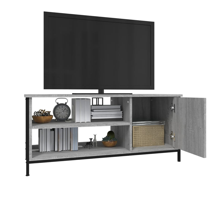 Tv-Meubel 00X40X45 Cm Bewerkt Hout Eikenkleurig Grijs sonoma