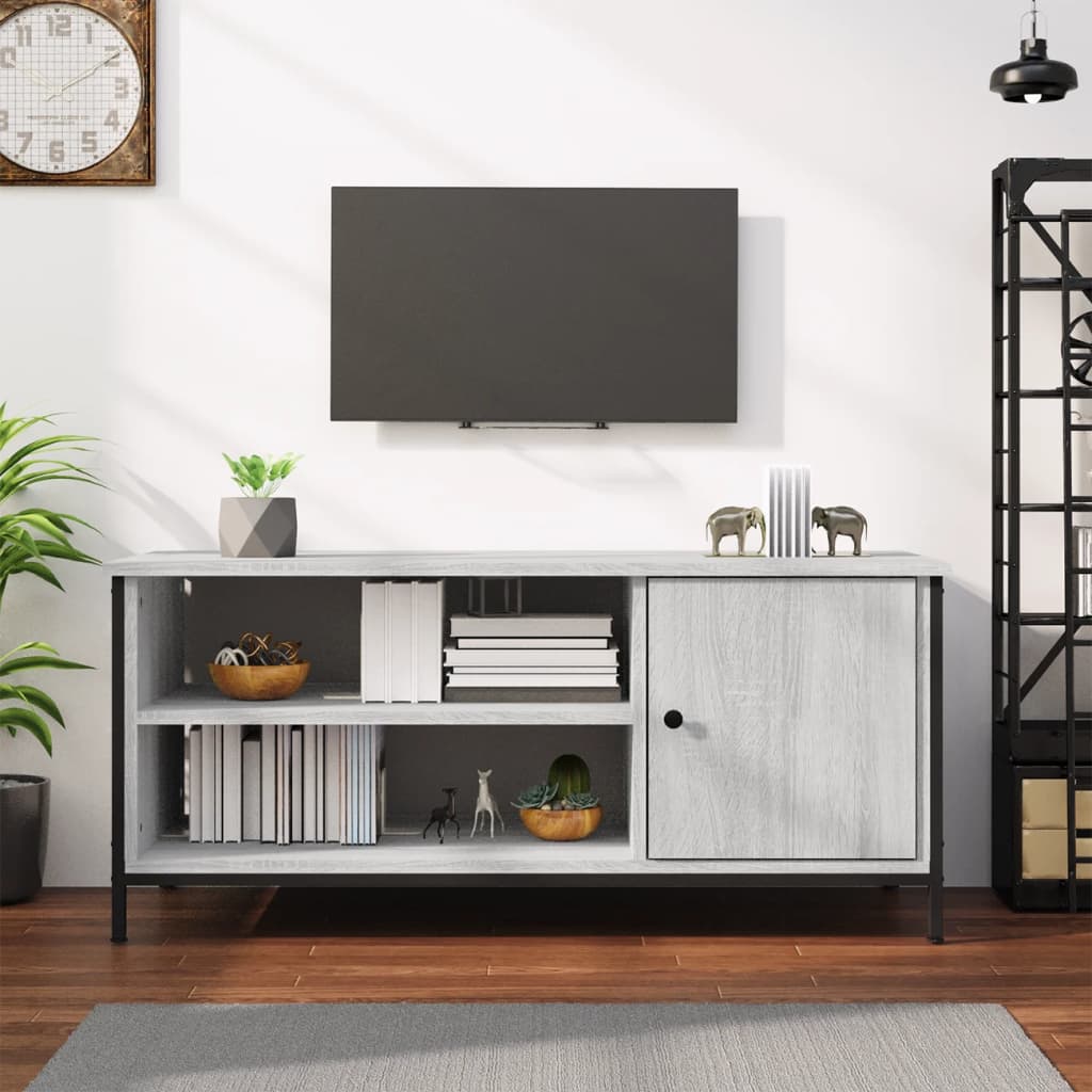 Tv-Meubel 00X40X45 Cm Bewerkt Hout Eikenkleurig Grijs sonoma