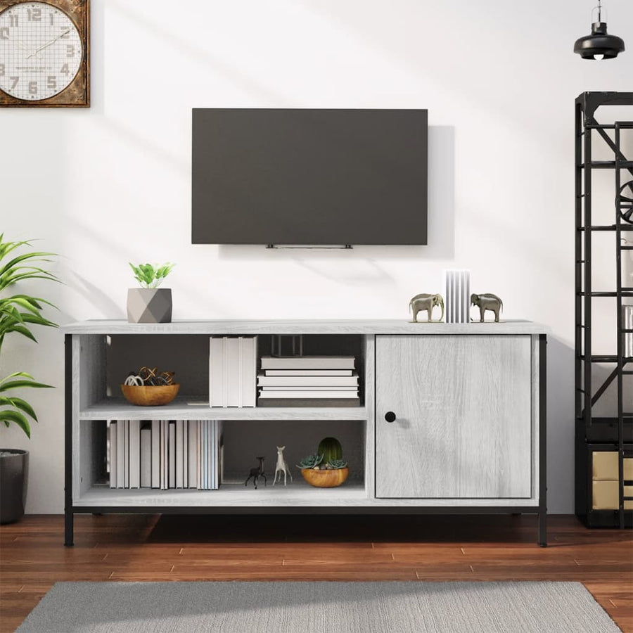 Tv-Meubel 00X40X45 Cm Bewerkt Hout Eikenkleurig Grijs sonoma