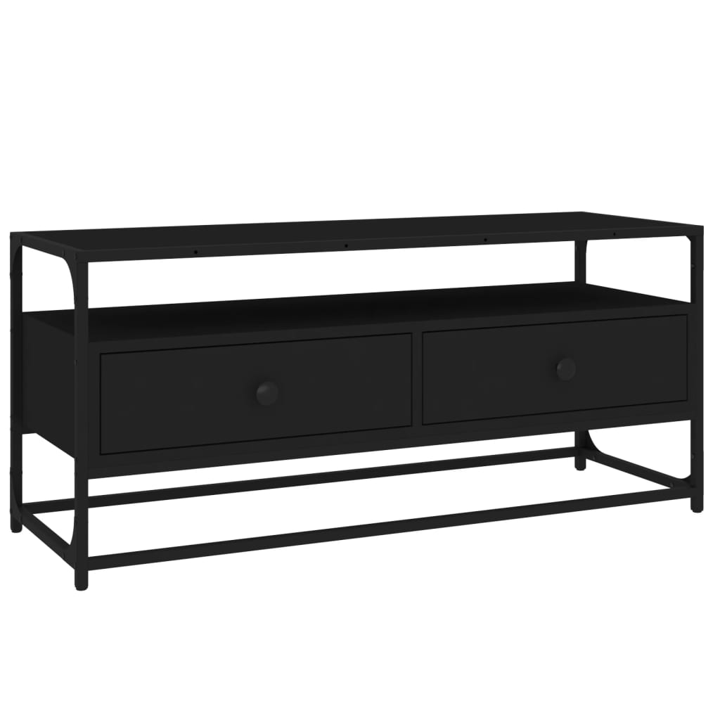Tv-Meubel Bewerkt Hout 100 x 35 x 45 cm Zwart