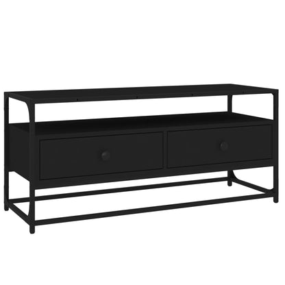 Tv-Meubel Bewerkt Hout 100 x 35 x 45 cm Zwart