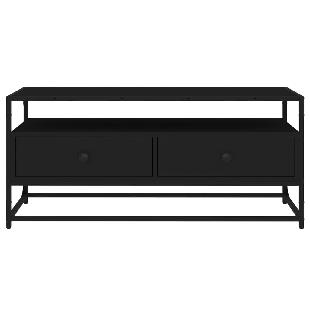 Tv-Meubel Bewerkt Hout 100 x 35 x 45 cm Zwart