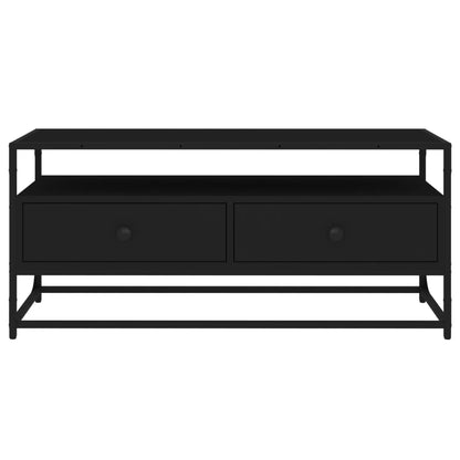 Tv-Meubel Bewerkt Hout 100 x 35 x 45 cm Zwart