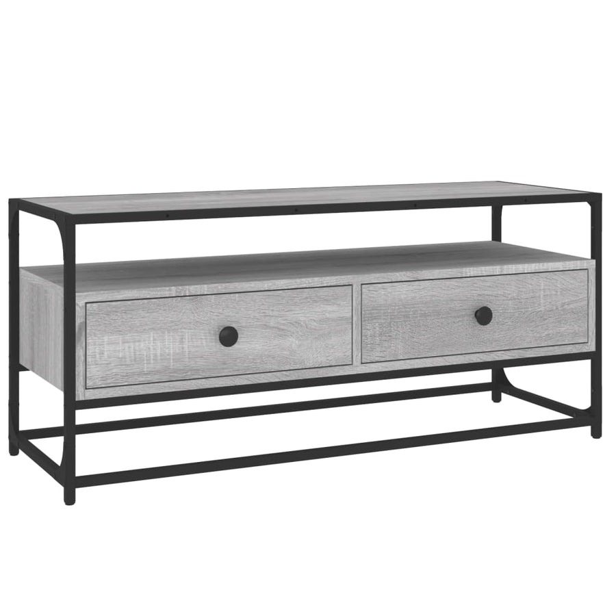 Tv-Meubel Bewerkt Hout Eikenkleurig 100 x 35 x 45 cm Grijs sonoma