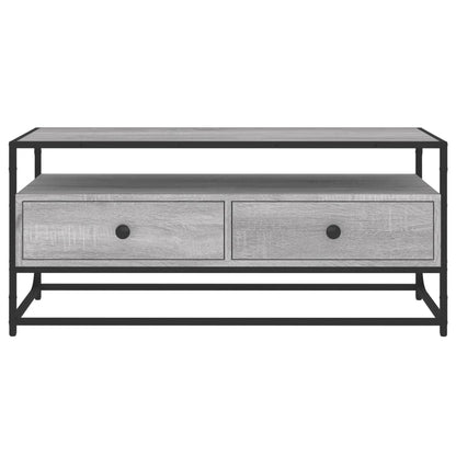 Tv-Meubel Bewerkt Hout Eikenkleurig 100 x 35 x 45 cm Grijs sonoma