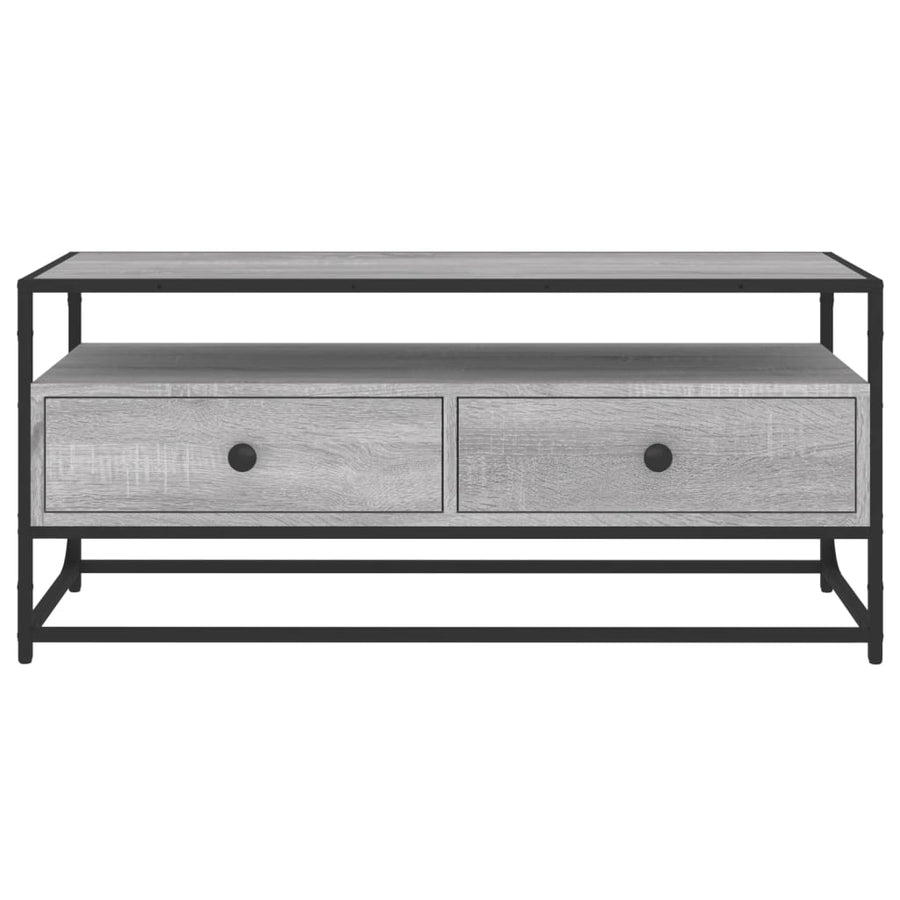 Tv-Meubel Bewerkt Hout Eikenkleurig 100 x 35 x 45 cm Grijs sonoma