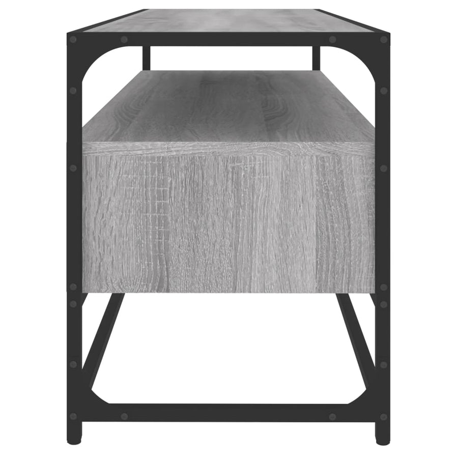 Tv-Meubel Bewerkt Hout Eikenkleurig 100 x 35 x 45 cm Grijs sonoma