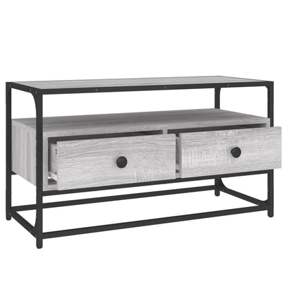 Tv-Meubel Bewerkt Hout Eikenkleurig 80 x 35 x 45 cm Grijs sonoma