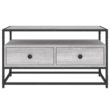 Tv-Meubel Bewerkt Hout Eikenkleurig 80 x 35 x 45 cm Grijs sonoma