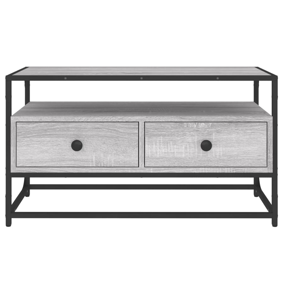 Tv-Meubel Bewerkt Hout Eikenkleurig 80 x 35 x 45 cm Grijs sonoma