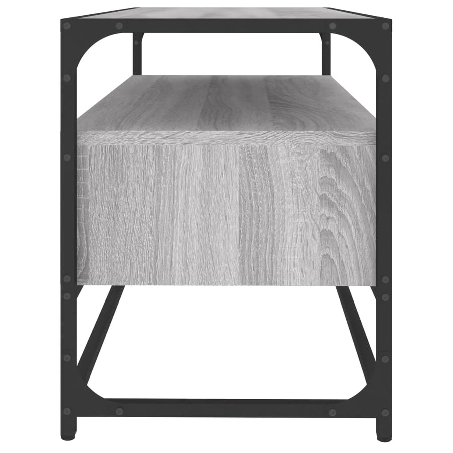 Tv-Meubel Bewerkt Hout Eikenkleurig 80 x 35 x 45 cm Grijs sonoma