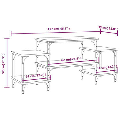 Tv-Meubel Bewerkt Hout Kleurig 117 x 35 x 52 cm Sonoma eiken