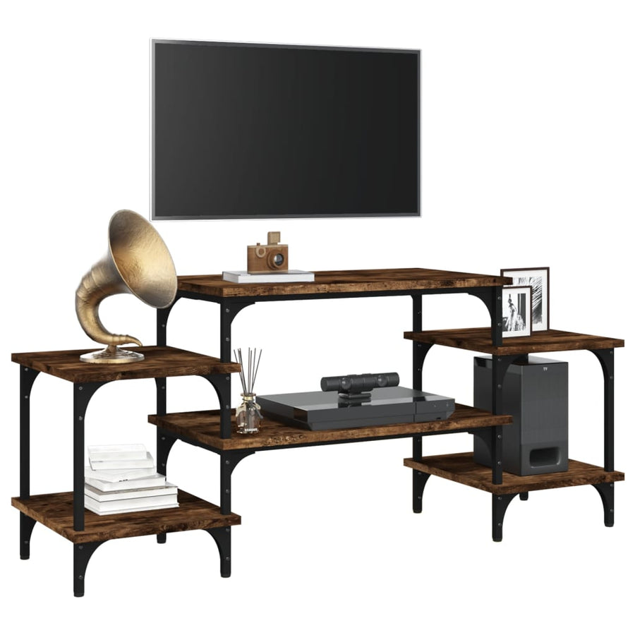 Tv-Meubel Bewerkt Hout Kleurig 117 x 35 x 52 cm Gerookt eiken