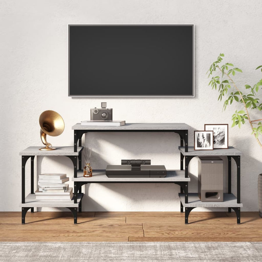 Tv-Meubel Bewerkt Hout Eikenkleurig 117 x 35 x 52 cm Grijs sonoma