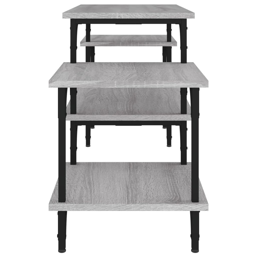 Tv-Meubel Bewerkt Hout Eikenkleurig 117 x 35 x 52 cm Grijs sonoma