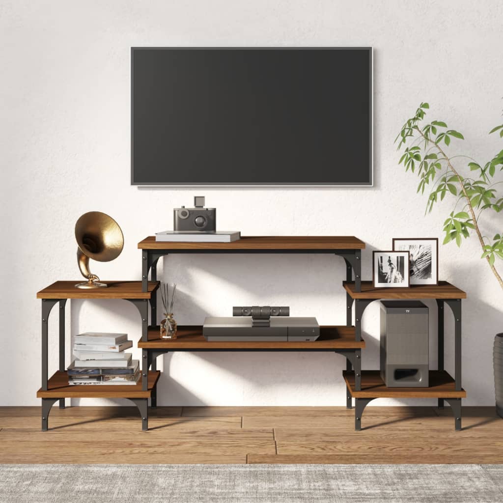 Tv-Meubel Bewerkt Hout Bruin Eikenkleur 117 x 35 x 52 cm Bruineiken