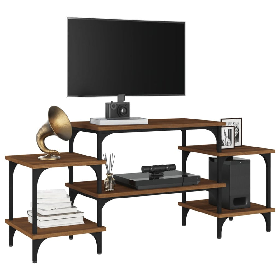 Tv-Meubel Bewerkt Hout Bruin Eikenkleur 117 x 35 x 52 cm Bruineiken
