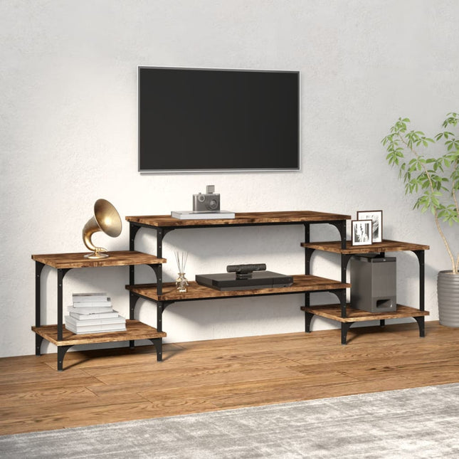 Tv-Meubel Bewerkt Hout Kleurig 157 x 35 x 52 cm Gerookt eiken