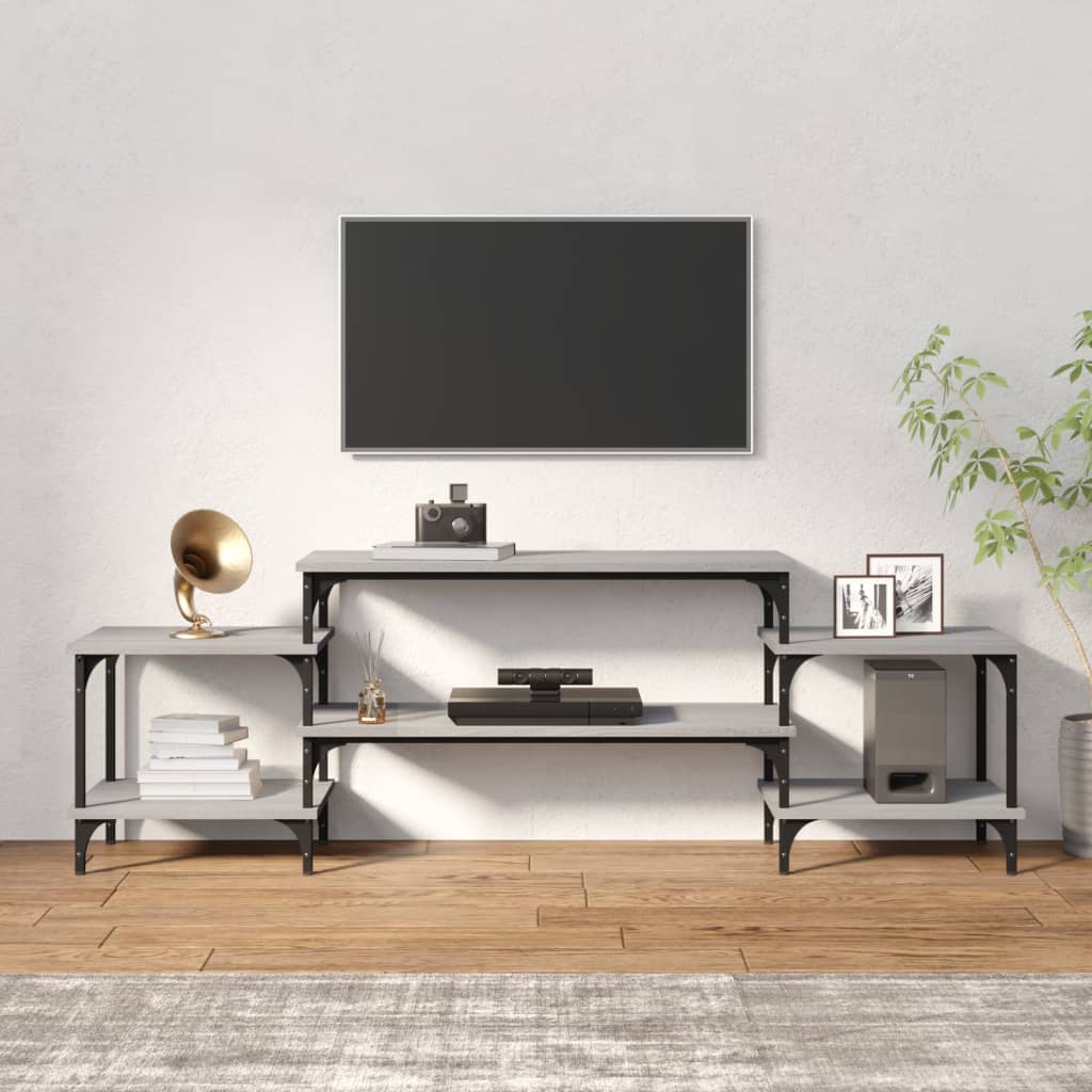 Tv-Meubel Bewerkt Hout Eikenkleurig 157 x 35 x 52 cm Grijs sonoma