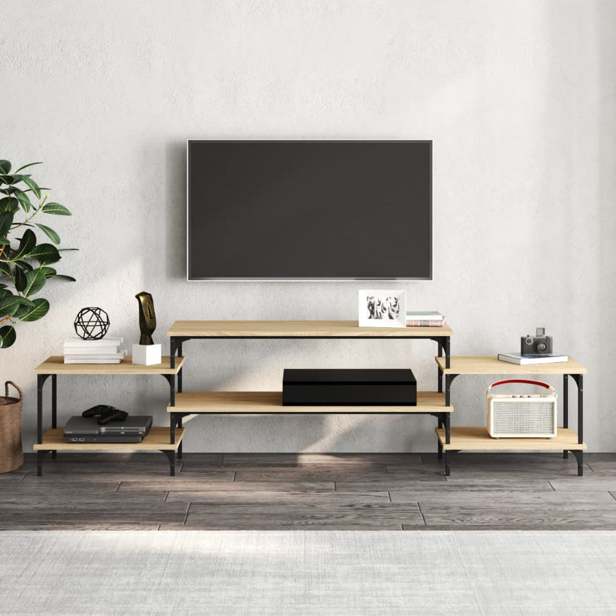 Tv-Meubel Bewerkt Hout Kleurig 197 x 35 x 52 cm Sonoma eiken