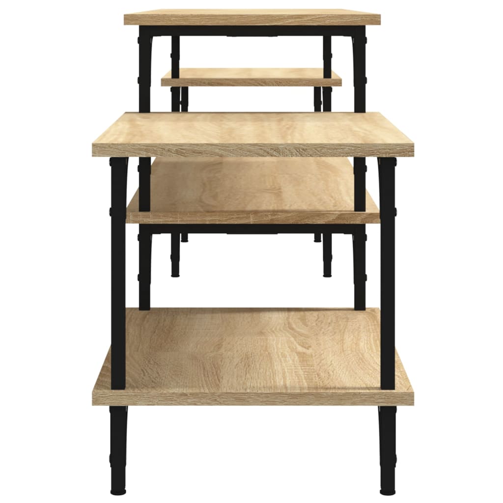Tv-Meubel Bewerkt Hout Kleurig 197 x 35 x 52 cm Sonoma eiken