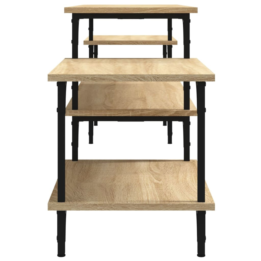 Tv-Meubel Bewerkt Hout Kleurig 197 x 35 x 52 cm Sonoma eiken
