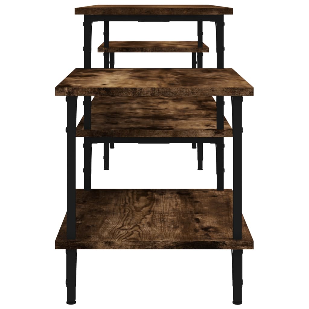 Tv-Meubel Bewerkt Hout Kleurig 197 x 35 x 52 cm Gerookt eiken