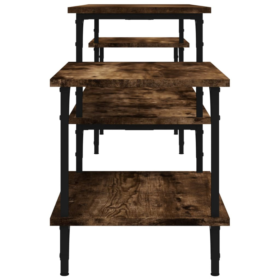Tv-Meubel Bewerkt Hout Kleurig 197 x 35 x 52 cm Gerookt eiken