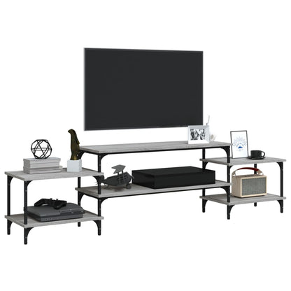 Tv-Meubel Bewerkt Hout Eikenkleurig 197 x 35 x 52 cm Grijs sonoma