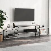 Tv-meubel 197x35x52 cm bewerkt hout grijs