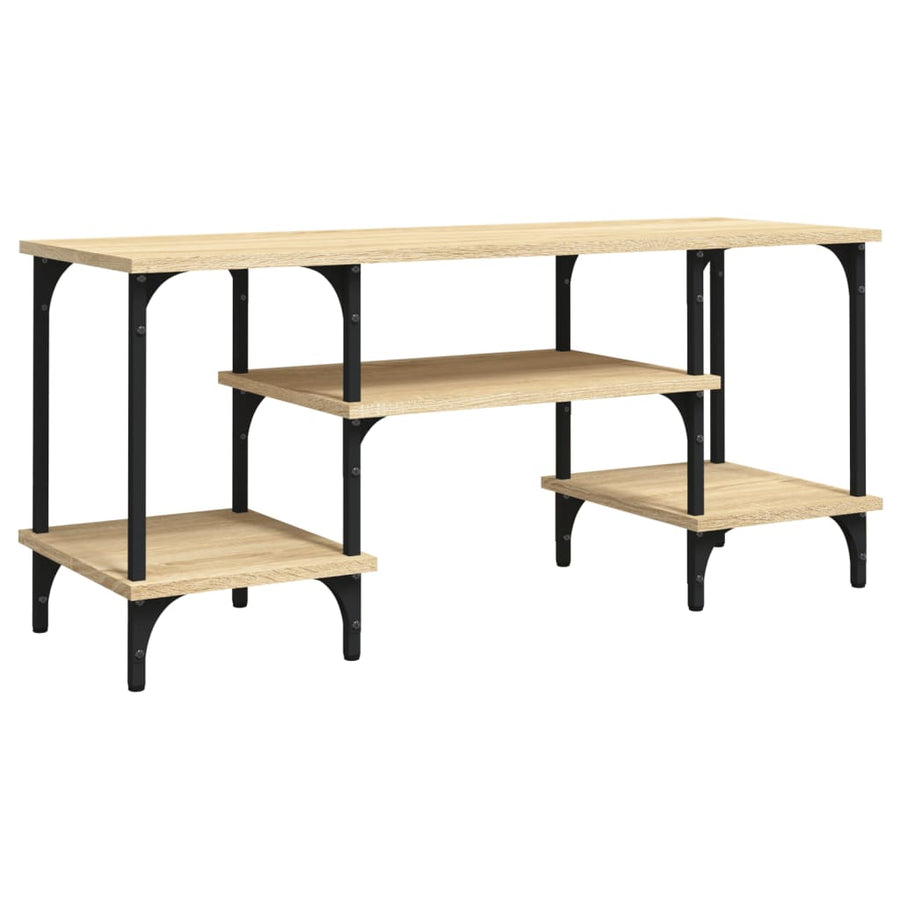 Tv-Meubel 102X35X45,5 Cm Bewerkt Hout Kleurig Sonoma eiken