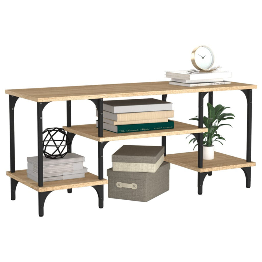 Tv-Meubel 102X35X45,5 Cm Bewerkt Hout Kleurig Sonoma eiken