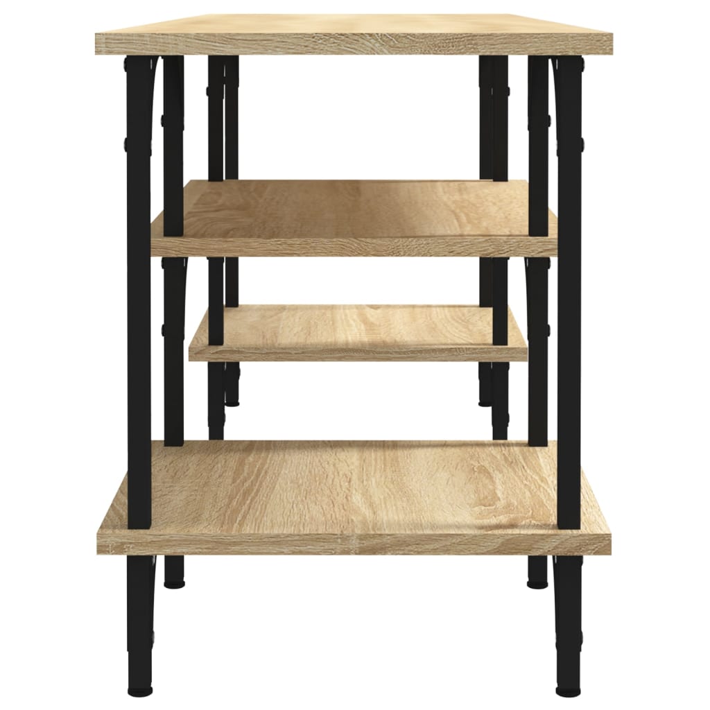 Tv-Meubel 102X35X45,5 Cm Bewerkt Hout Kleurig Sonoma eiken