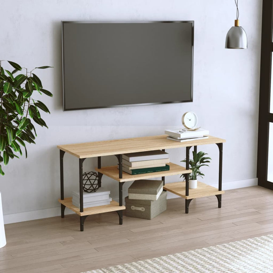Tv-Meubel 102X35X45,5 Cm Bewerkt Hout Kleurig Sonoma eiken