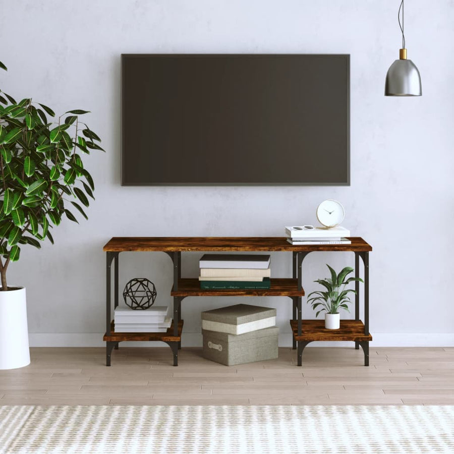 Tv-Meubel 102X35X45,5 Cm Bewerkt Hout Kleurig Gerookt eiken