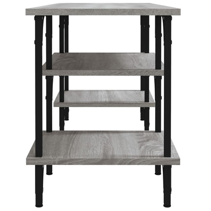 Tv-Meubel 02X35X45,5 Cm Bewerkt Hout Eikenkleurig Grijs sonoma