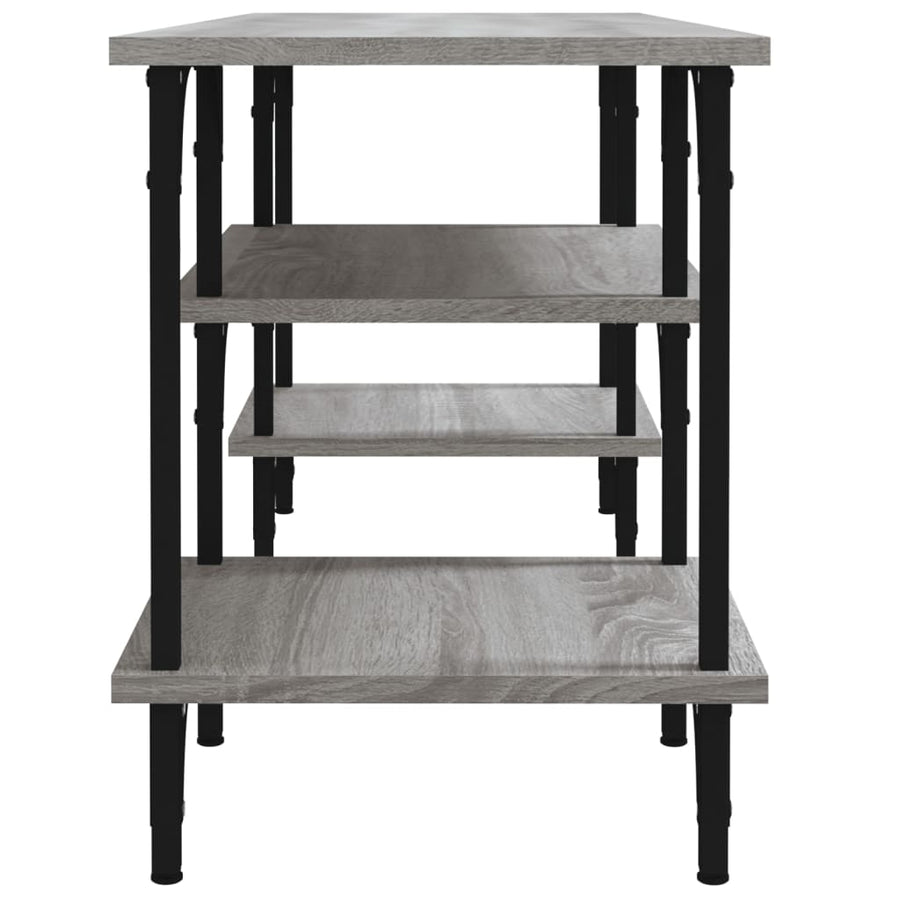 Tv-Meubel 02X35X45,5 Cm Bewerkt Hout Eikenkleurig Grijs sonoma