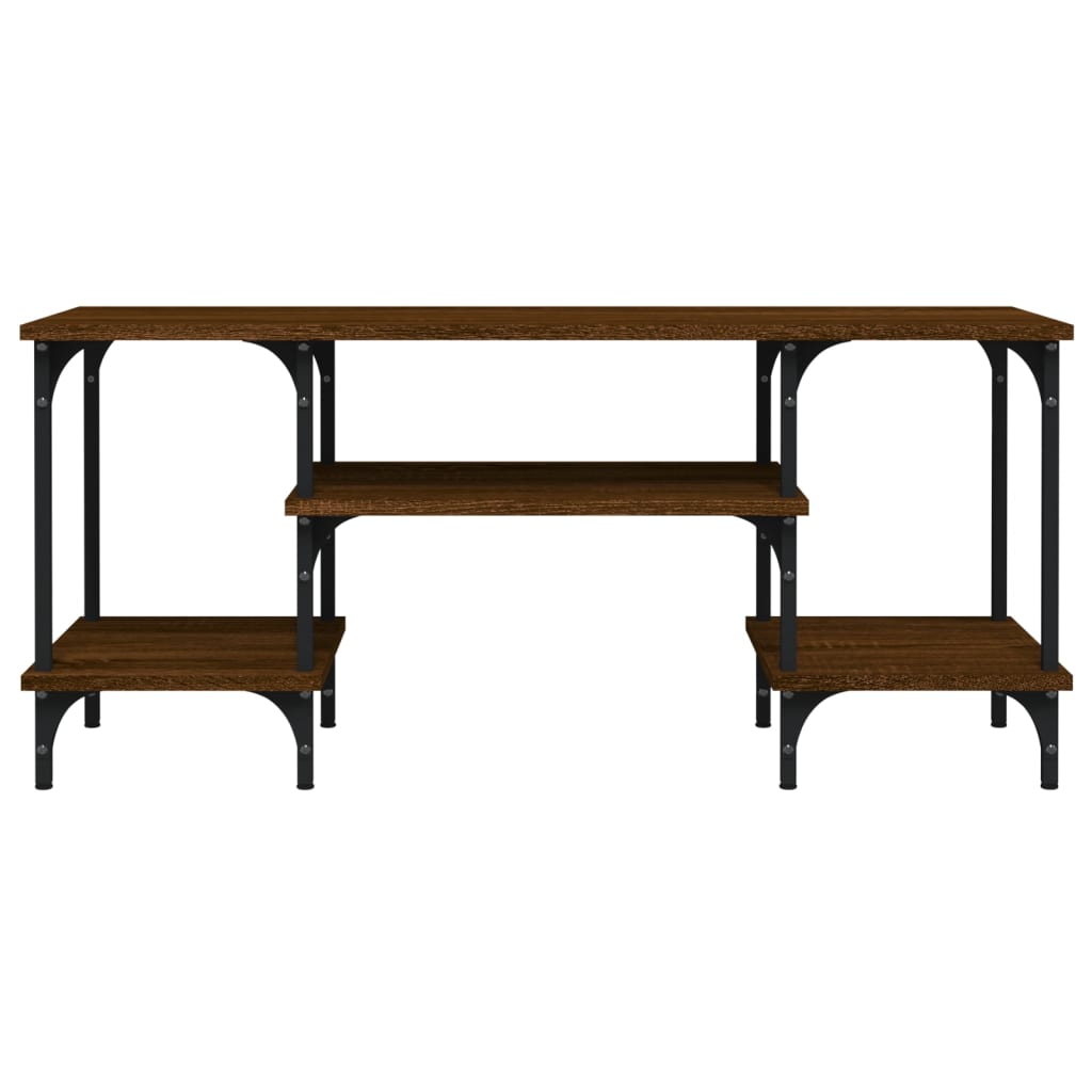 Tv-Meubel 02X35X45,5 Cm Bewerkt Hout Bruin Eikenkleur Bruineiken